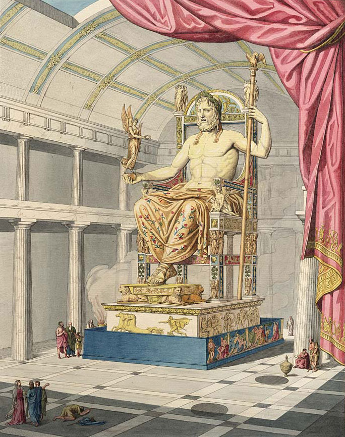 Το χρυσελεφάντινο άγαλμα του Δία στην Ολυμπία